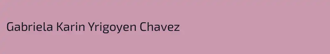 Gabriela Karin Yrigoyen Chavez
